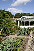 Kitchen garden & conservatory at House of Puitmuies, Scotland