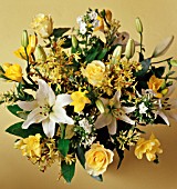 YELLOW AND WHITE THEMED FLOWER ARRANGEMENT