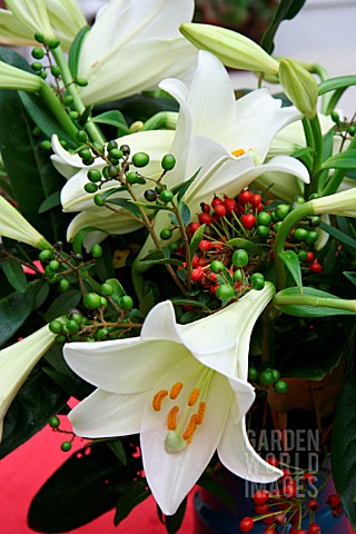 BOUQUET_OF_LILIES_WITH_MINIATURE_ROSE_HIPS