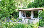 THE HOMEBASE GARDEN TIME TO REFLECT IN ASSOCIATION WITH THE ALZHEIMERS SOCIETY.  RHS CHELSEA 2014  DESIGNER ADAM FROST