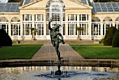 STATUE OF MERCURY IN POOL AND GREAT CONSERVATORY AT SYON PARK