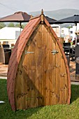 BOAT SHAPED SHED AT MALVERN SPRING GARDENING SHOW
