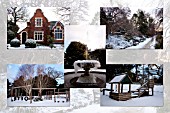 FROZEN FOUNTAIN AND WINTER VIEWS AT BIRMINGHAM BOTANICAL GARDENS AND GLASSHOUSES