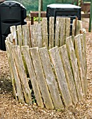 NATURAL COMPOST BIN MADE FROM OLD FENCING,  RYTON ORGANIC GARDEN,  COVENTRY