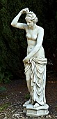 Classic carved stone garden statuary