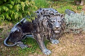 Bronze Lion statues at Garden Art