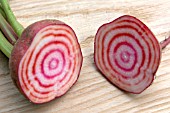 BEETROOT CHIOGGIA CUT IN HALF TO SHOW RINGS